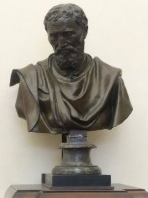 Accademia Gallery Bronze bust of Michelangelo by Daniele da Volterra