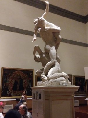 Giambologna's Rape of the Sabines plaster model-real one in Bargello
