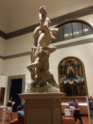 Giambologna's Rape of the Sabines plaster model-real one in Bargello