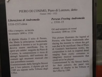 Uffizi Perseus Freeing Andromeda info