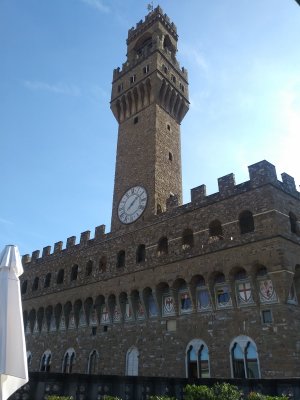 View of Palazzo Vecchio from Uffizi Cafe