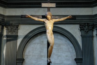 Crucifix carved in wood by Michelangelo when he was 17