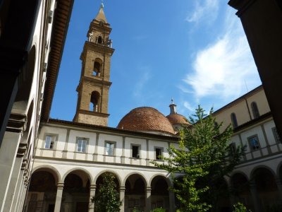 View of Belltower and Dome from Cloister