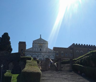 San Miniato al Monte stairway-refered to as Jacob's Ladder since the Abbey warns the traveler this is the Gate to Heaven