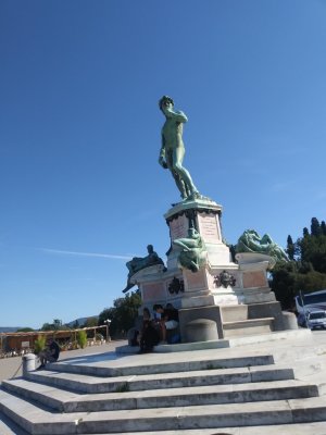 Green David at Piazzale Michelangelo