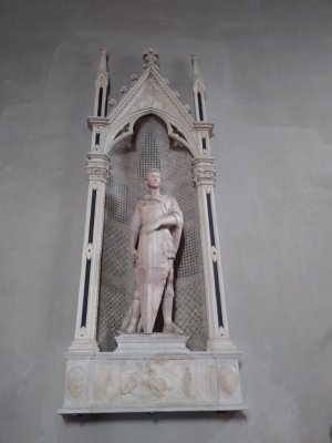 original St. George by Donatello 1417 designed for a niche at Orsanmichele Church, unofficial symbol of a proud rising Florence