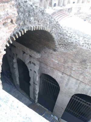 Inside Colosseum Upper level passageway which would have concession stands selling fast food and souvenirs