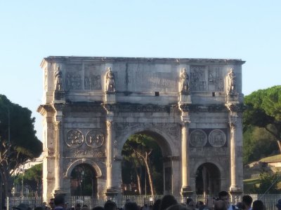 Arch of Constantine, a triumph arch erected to commemorate Constantine I's victory over Maxentius in 312