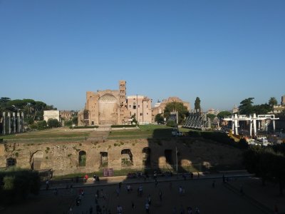 Temple of Venus & Rome, sacred chamber held  a monumental statue of Venus, goddess of love & Roma Aeterna, city personification 