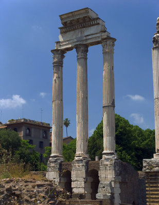 Temple of Castor and Pollux, one of the oldest temples with the original dating back to 484 BC