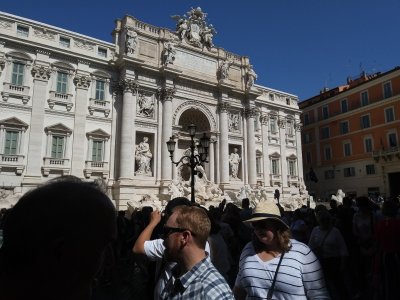 Trevi Fountain(1762)-showcases Rome's love affair with water, A fountain here dates back to (19 BC) when the Aqueduct was built.