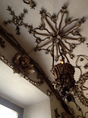 Capuchin Crypt Bone chandelier