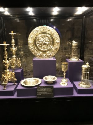 Christ Church Cathedral Crypt- magnificent Royal Plate presented by William III in thanksgiving for his victory over James