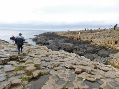 Giant's Causeway The tops of the columns form stepping stones that lead from the cliff foot and disappear under the sea