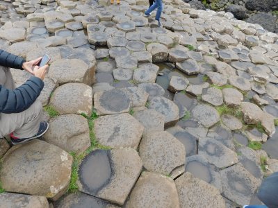 Giant's Causeway Most of the columns are hexagonal, although there are also some with four, five, seven or eight sides.