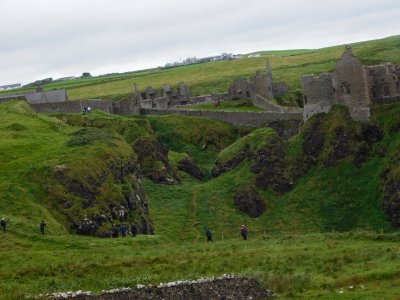 Dunluce Castle- surrounded by extremely steep drops, an important factor to the early Christians and Vikings