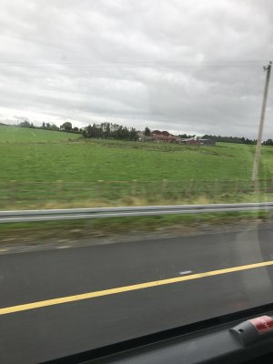 Irish countryside from the bus