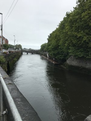 Limerick's canal from Mary Street Bridge as we cross onto King's Island