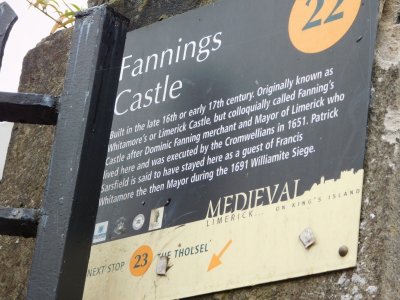 Fanning's Castle Ruins(1641)- Info sign
