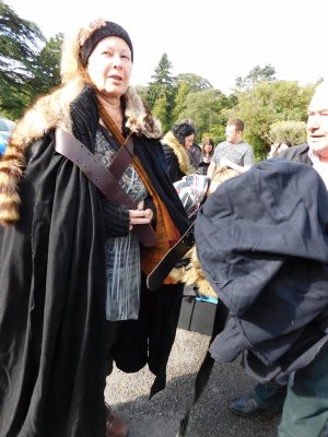 This tour we got to wear Winterfell cloaks and staffs