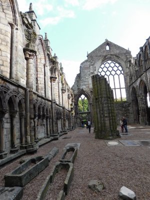 Holyrood Abbey-he was thrown from his horse after it had been startled by a hart (stag)