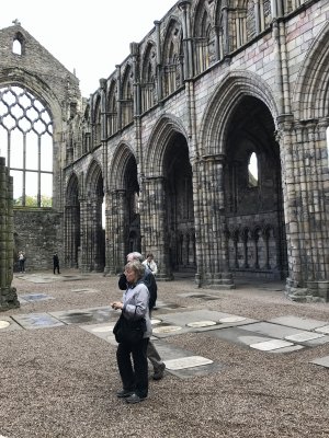 Holyrood Abbey-when it was startled either by the miraculous appearance of a holy cross descending from the skies