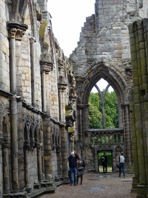 Holyrood Abbey-or by sunlight reflected from a crucifix which suddenly appeared between the hart's antlers