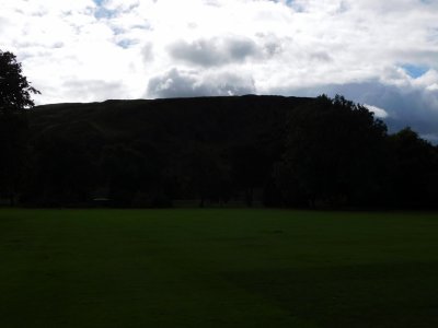 Holyroodhouse Park/ Arthur's Seat Peak as seen from behind the Palace