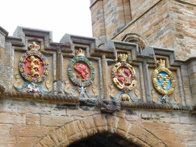 The four European orders of chivalry to which James V belonged are engraved above the arch of the fore entrance