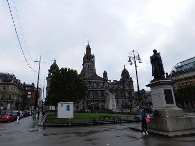 George Square in Glasgow with City Council and Chambers