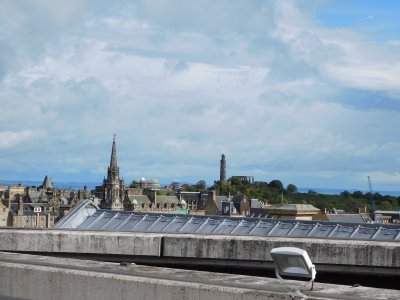 The Tron Kirk and Calton Hill from the roof terrace