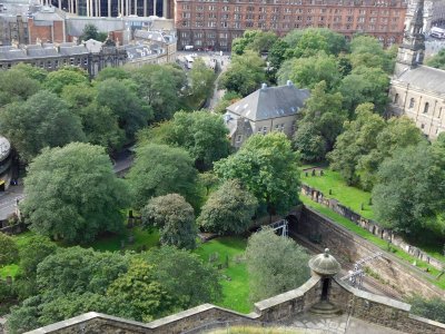 Edinburgh Castle Butts Battery View of St Cuthbert's and Kirkyard
