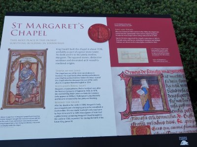 The oldest building in the castle and in Edinburgh is the small St. Margaret's Chapel