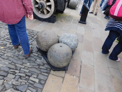Some of Meg's large gun stones, weighing around 330 pounds