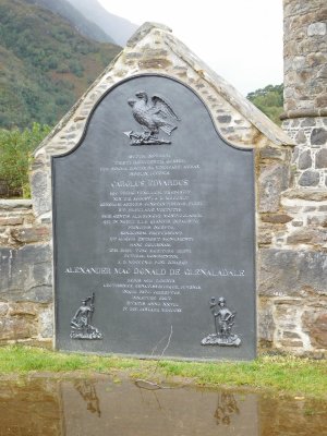 Alexander Macdonald of Glenaladale, built a memorial tower at Glenfinnan to commemorate the raising of the standard by Charles
