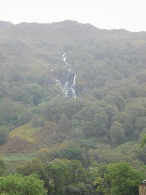  Drovers Inn waterfall on the hillside behind the Inn