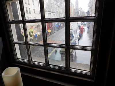 Where he could spy on her from the window