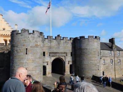 The gatehouse providing entry from the outer defences to the castle proper was erected by King James IV, around 1506