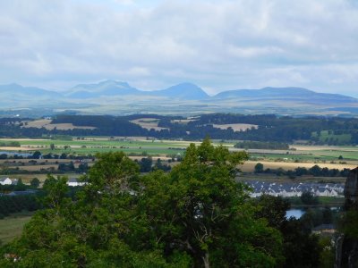 Views of the Scottish countryside from Stirling Castle