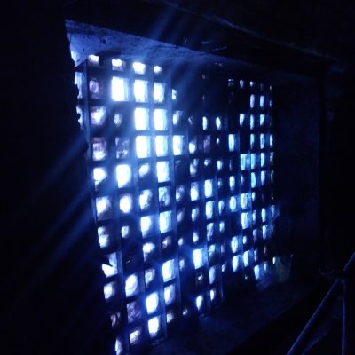 Underground Tour vault lights, which are essentially skylights of glass