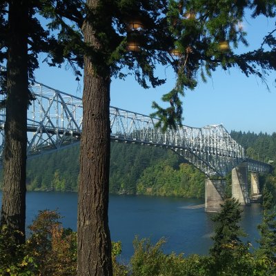 Bridge of the Gods- Columbia River toll bridge for vehicles, bikes & pedestrians stretching 1,858 ft., open since 1926