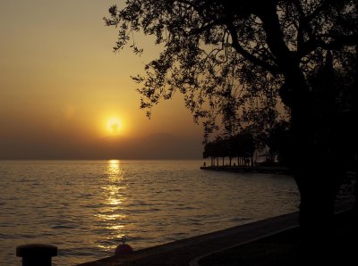 Sunset over Bardolino, Italy