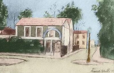 Peinture faite par Utrillo, lors de son sjour a Aulnay chez le Dr. Vicq