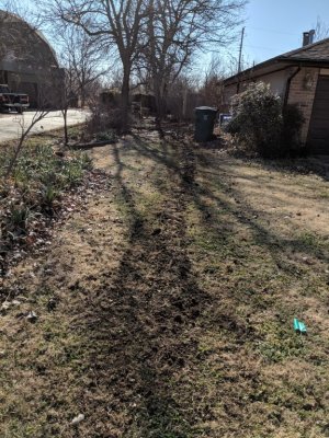 They put another line along the west property line.