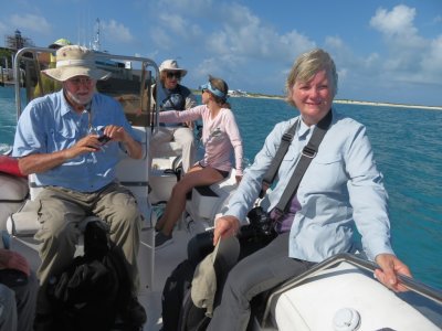 Erica (in back), Bill, Jane, Amber and Jan on the trip back to the Makai