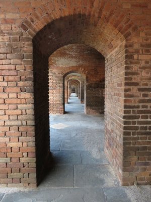 Mary took this shot of one of the long corridors around the inside of the fort.