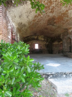 Incredible workmanship--and a lot of bricks--went into building the curved ceilings of the cannon rooms.