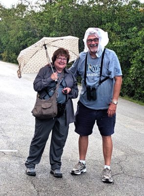 Mary and Dave and their choices for shelter from the rain