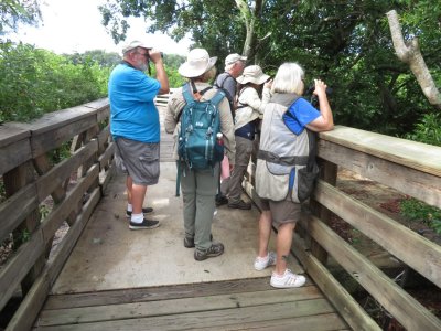 Wes, Jane, Steve, Phoenix and Hannah, on the boardwalk at Wakodahatchee Wetlands