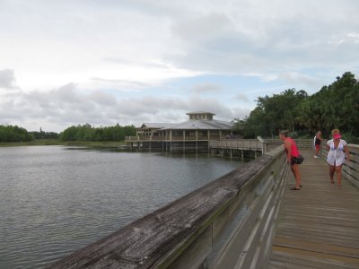 Looking back down the boardwalk toward the Visitor Center
